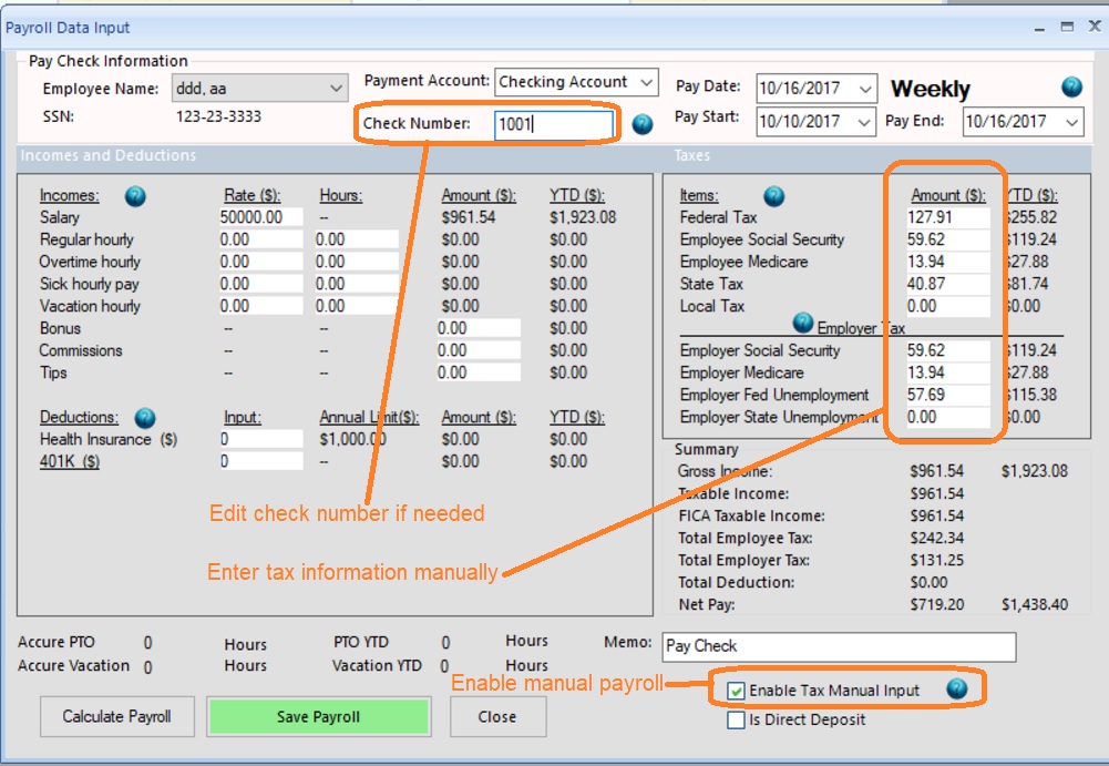 manual payroll