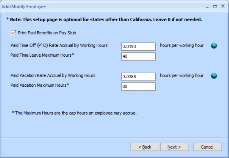 employee PTO plan