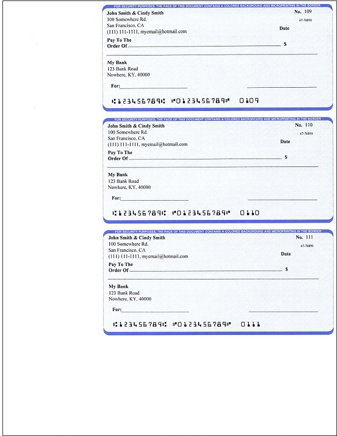 print personal blank check