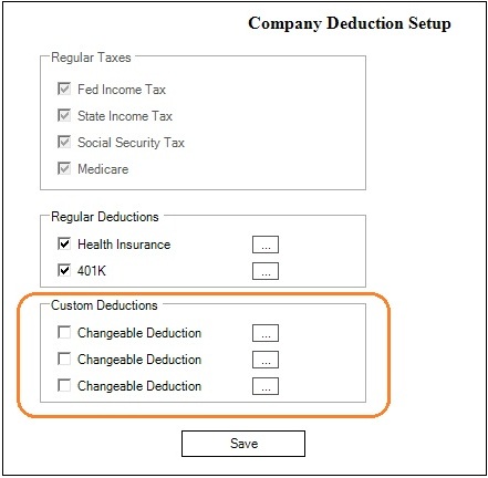 Florida payroll deduction setup