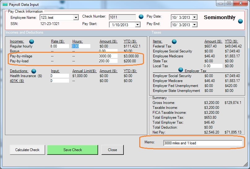 add new paycheck for driver