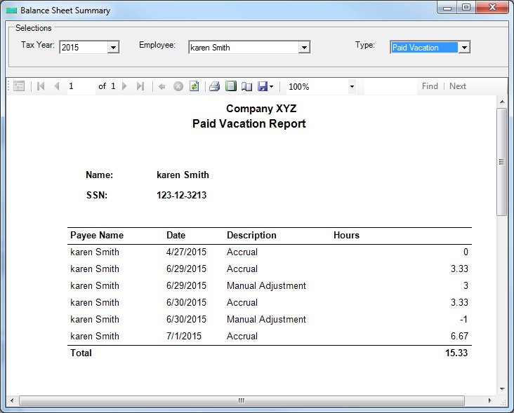 PTO report