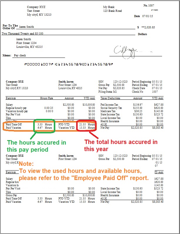 paystubs with PTO