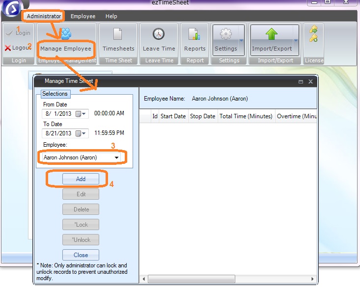 employer enter timesheet