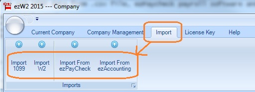 import W2 memu